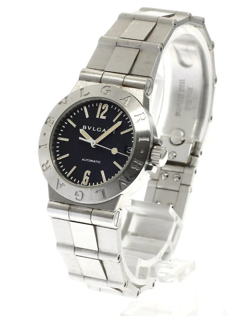Bvlgari Diagono Lcv29s Date Black Dial Automatic Ladies Watch944084